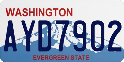 WA license plate AYD7902