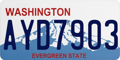 WA license plate AYD7903
