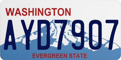 WA license plate AYD7907