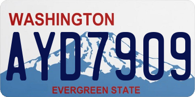 WA license plate AYD7909