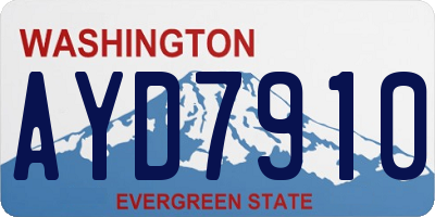WA license plate AYD7910