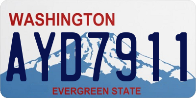 WA license plate AYD7911