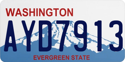 WA license plate AYD7913