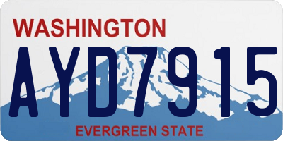 WA license plate AYD7915