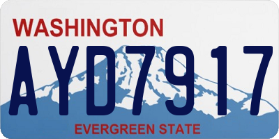 WA license plate AYD7917
