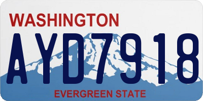 WA license plate AYD7918