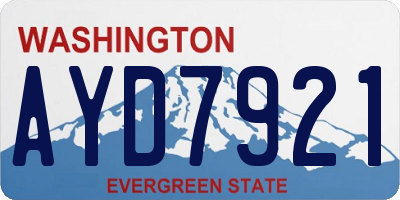 WA license plate AYD7921