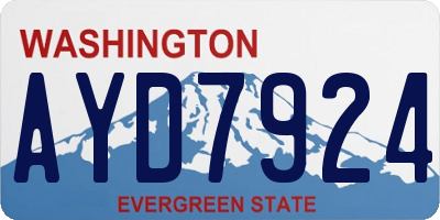 WA license plate AYD7924