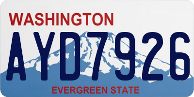 WA license plate AYD7926