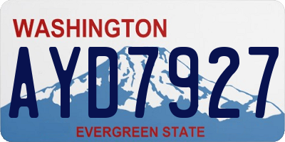 WA license plate AYD7927