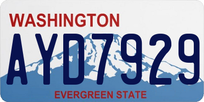 WA license plate AYD7929