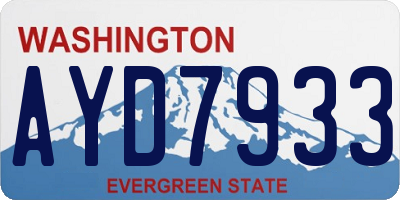 WA license plate AYD7933