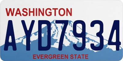 WA license plate AYD7934