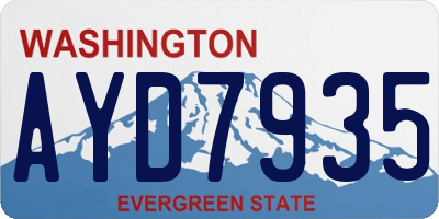 WA license plate AYD7935