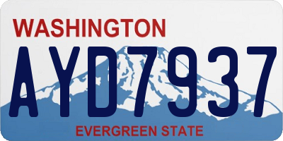 WA license plate AYD7937