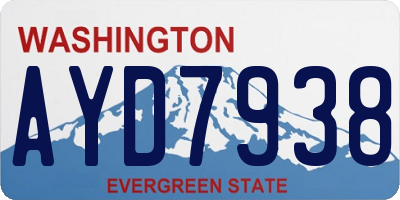 WA license plate AYD7938