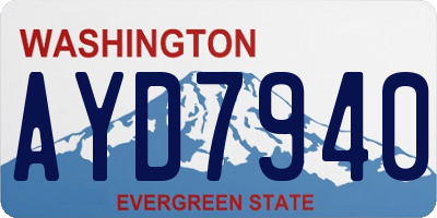 WA license plate AYD7940