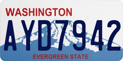 WA license plate AYD7942
