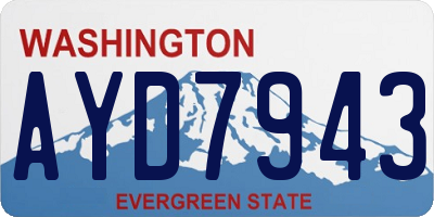 WA license plate AYD7943