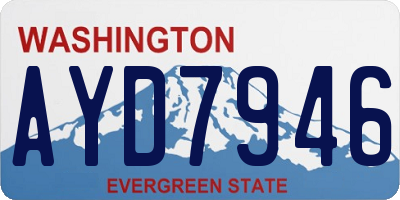 WA license plate AYD7946