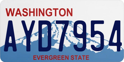 WA license plate AYD7954