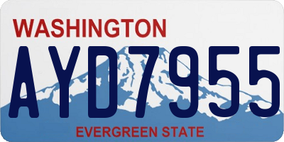 WA license plate AYD7955