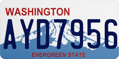 WA license plate AYD7956