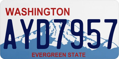 WA license plate AYD7957