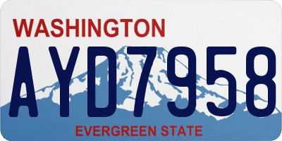 WA license plate AYD7958