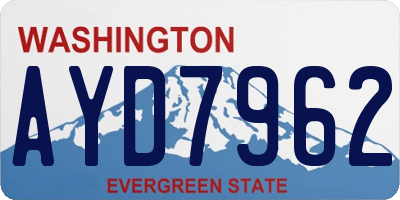 WA license plate AYD7962