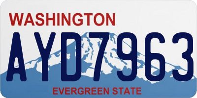 WA license plate AYD7963