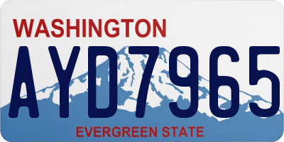 WA license plate AYD7965