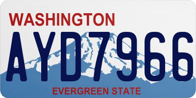 WA license plate AYD7966