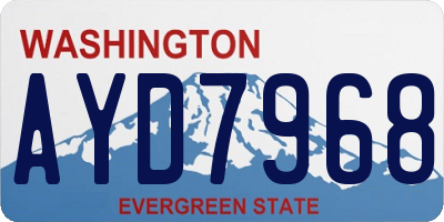 WA license plate AYD7968