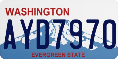 WA license plate AYD7970