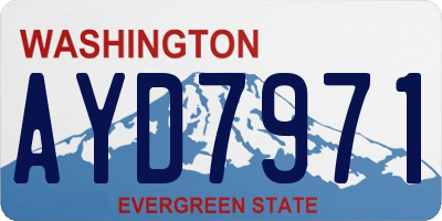 WA license plate AYD7971