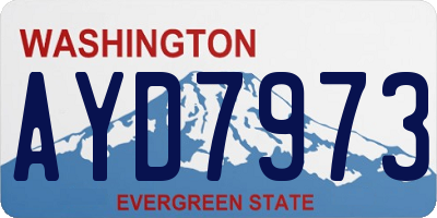 WA license plate AYD7973