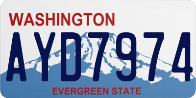 WA license plate AYD7974