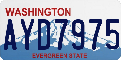 WA license plate AYD7975