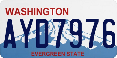 WA license plate AYD7976