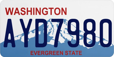 WA license plate AYD7980