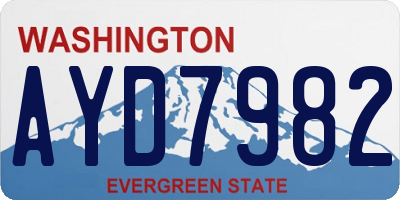 WA license plate AYD7982