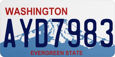 WA license plate AYD7983