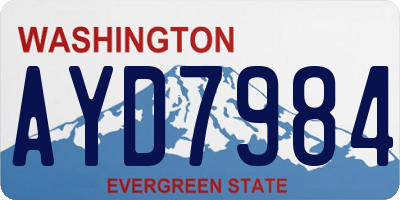 WA license plate AYD7984