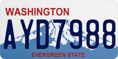 WA license plate AYD7988
