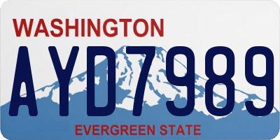 WA license plate AYD7989