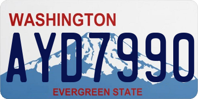 WA license plate AYD7990