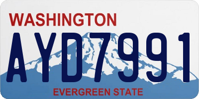 WA license plate AYD7991