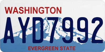 WA license plate AYD7992