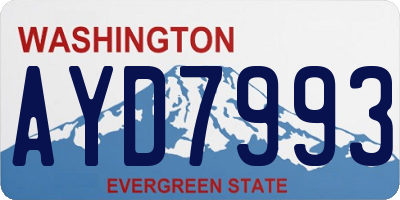 WA license plate AYD7993
